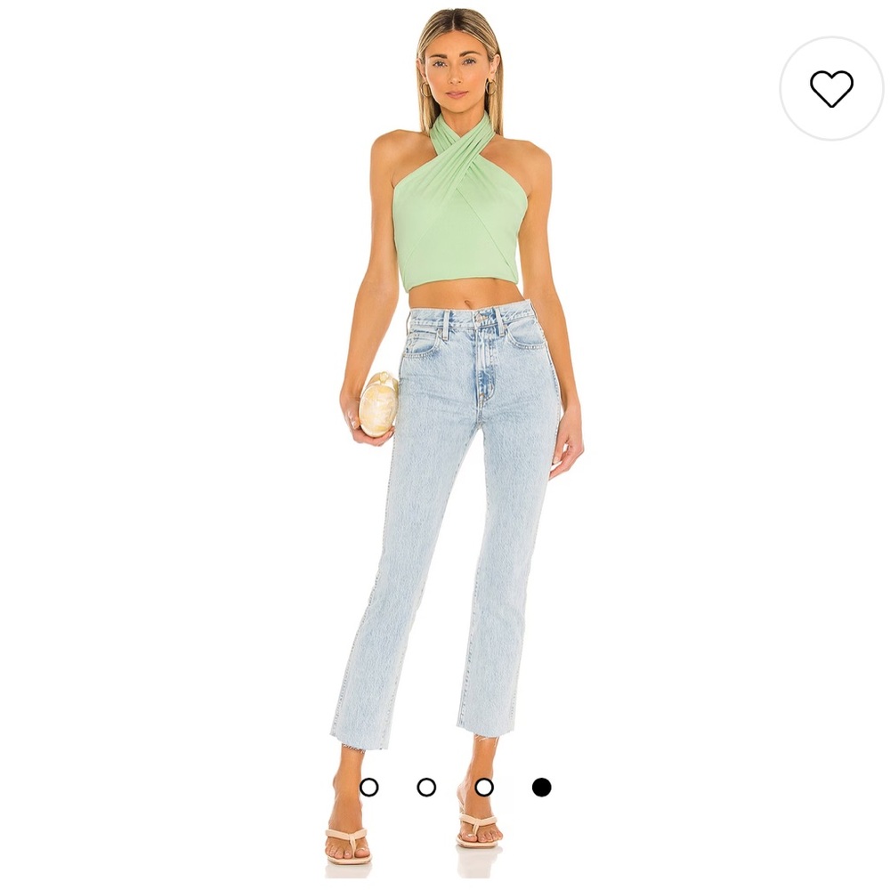 Superdown Amelie Wrap Top in Mint
